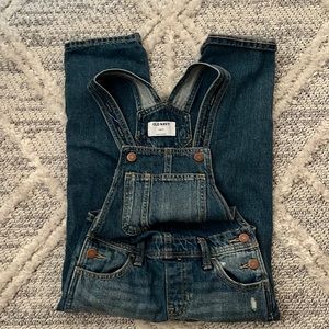 Girls denim overalls size small 6-7